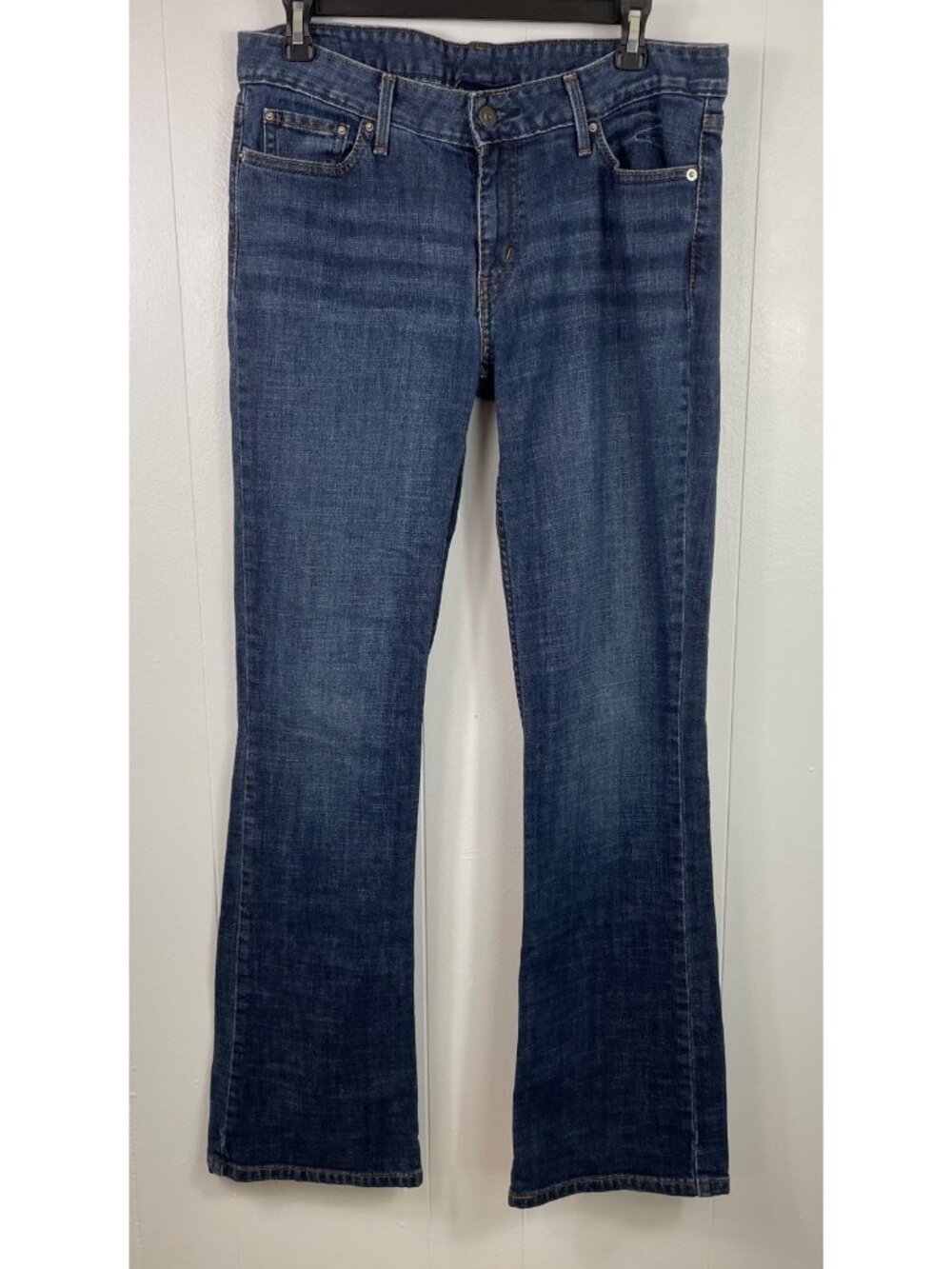 Levis Womens 553 Mid Rise Bootcut Jeans Size 16 Dark Wash Denim